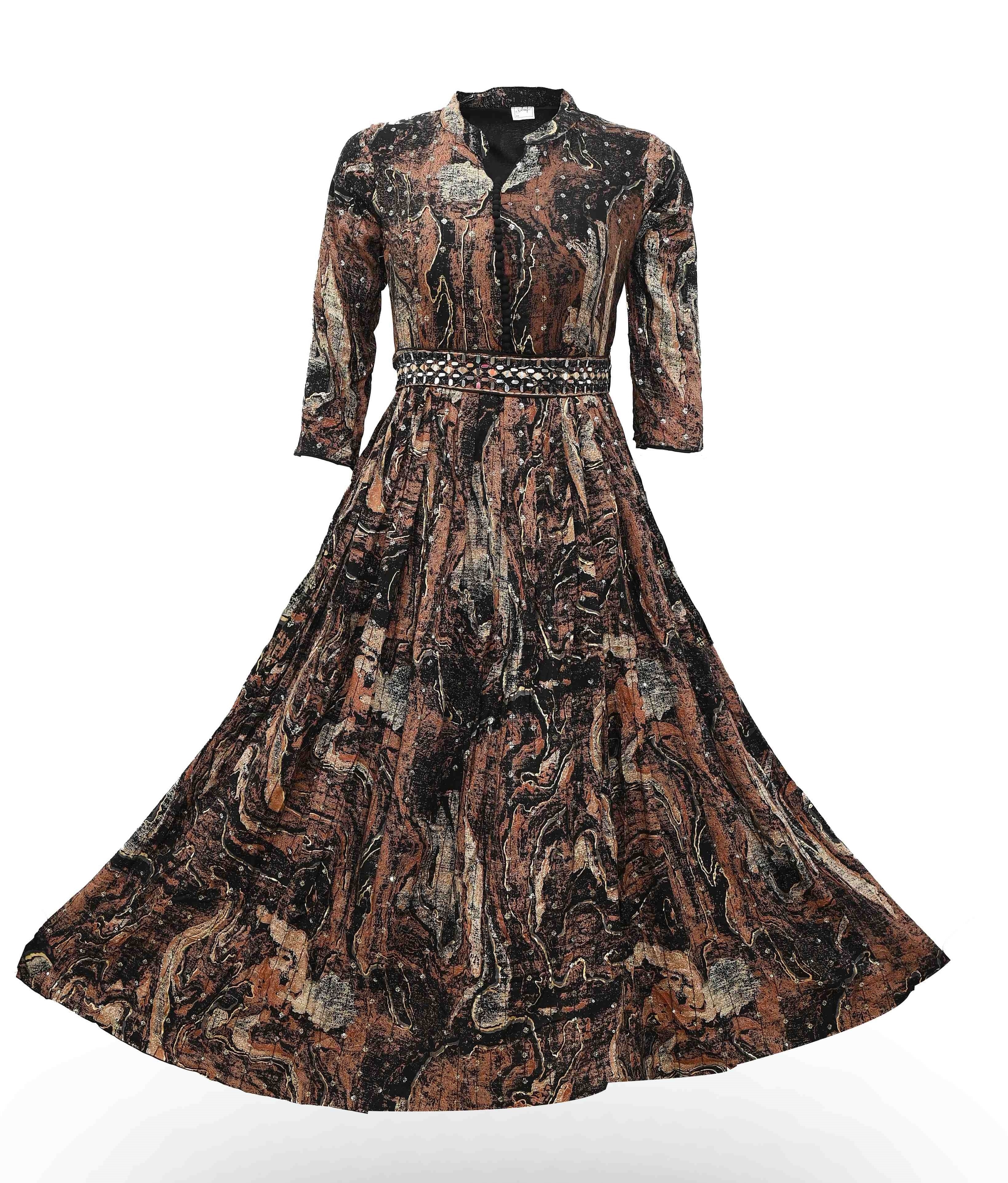 Black sequence Anarkali