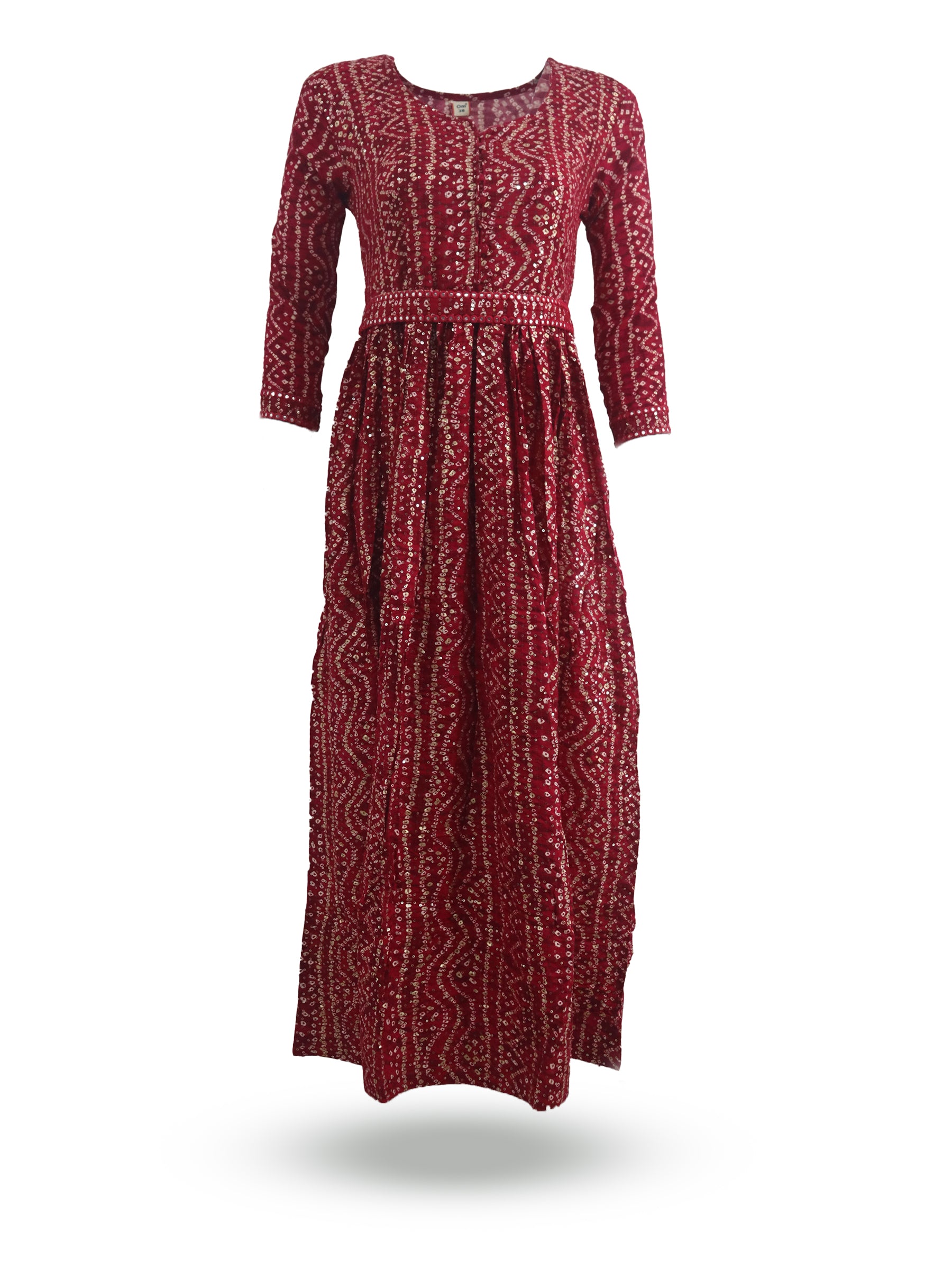 Maroon Sequence Anarkali