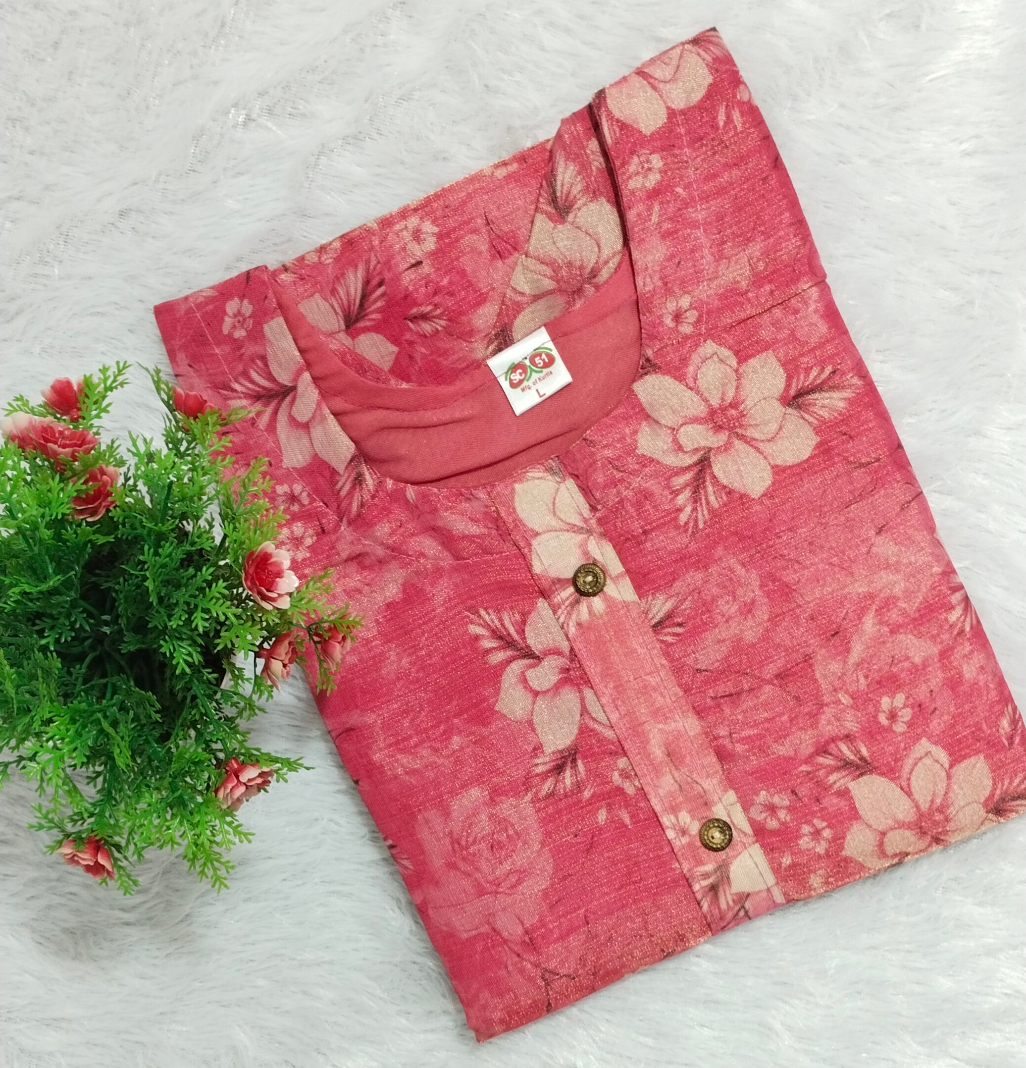 Tissue Silk Kurti with Lining