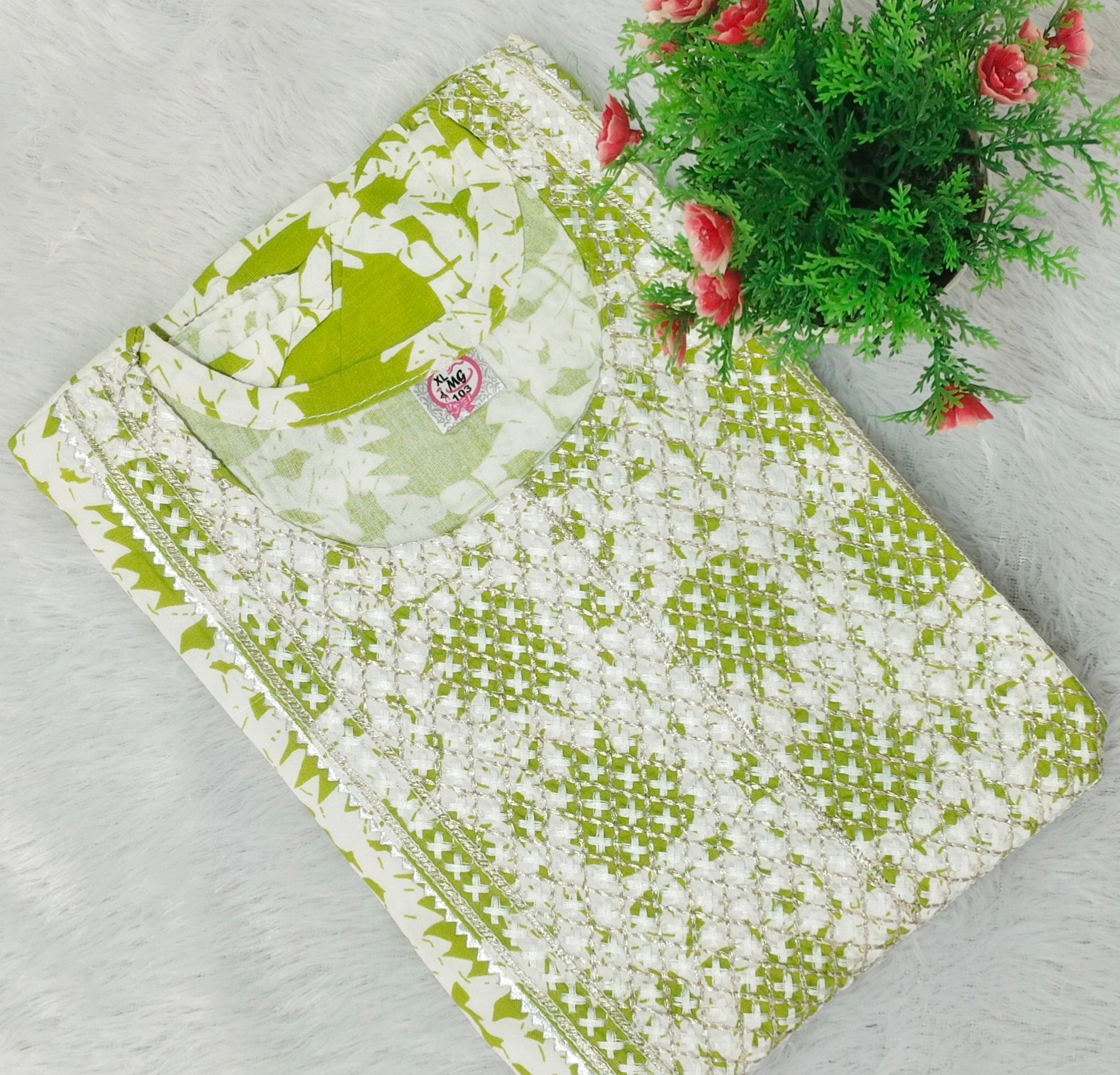 Cotton Long Printed Anarkali