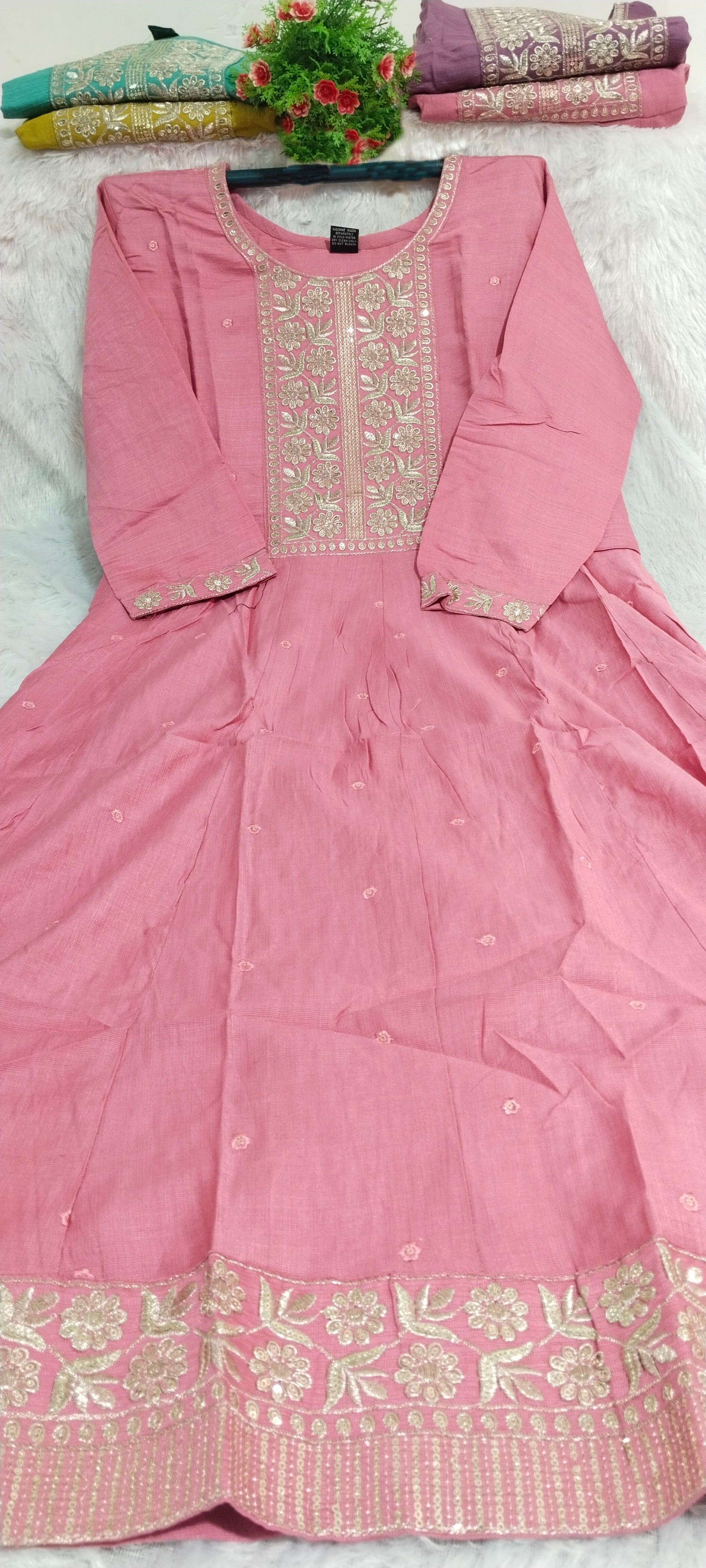 Pink Vatican Cotton Anarkali