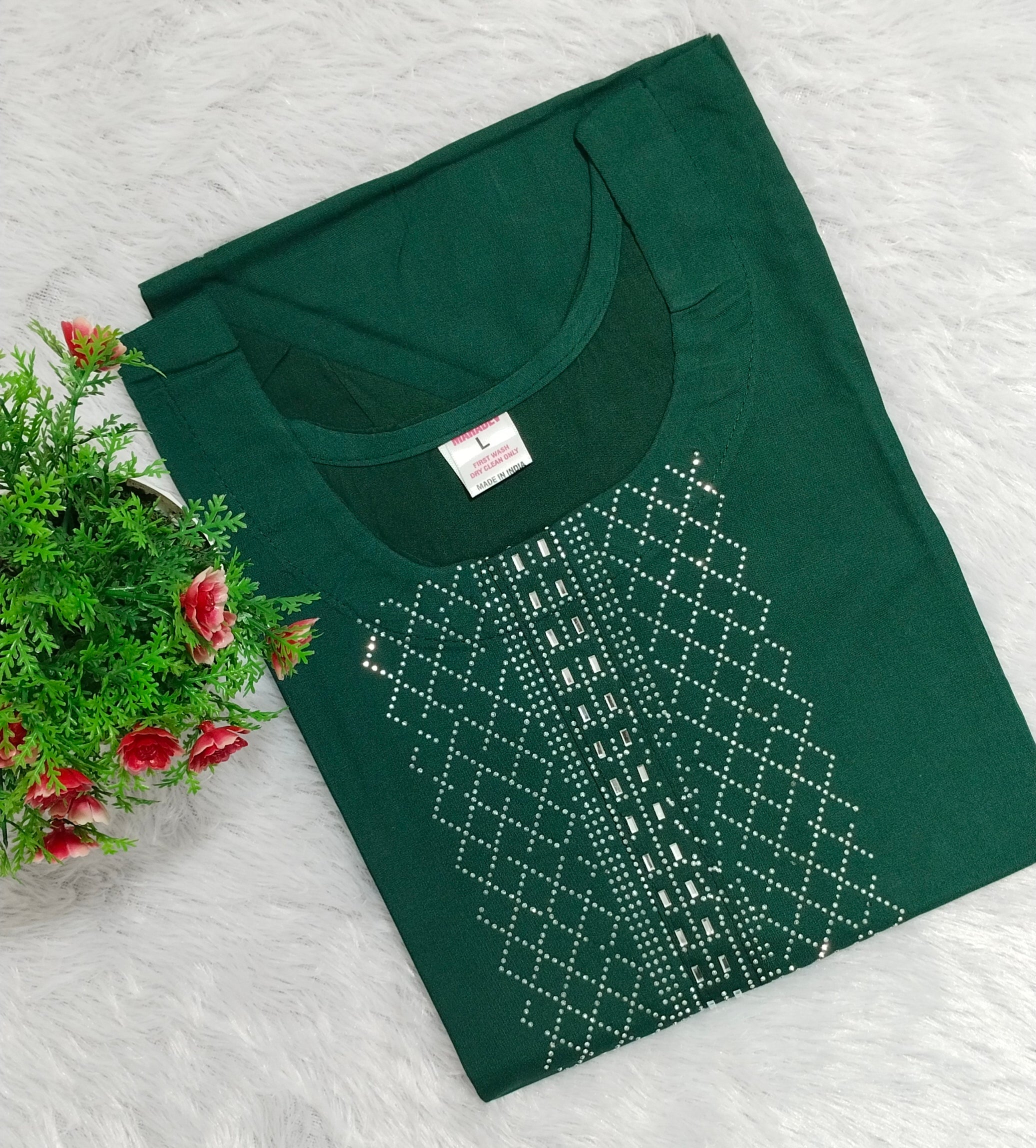Bottle Green Kurti